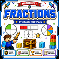 Fraction Health Bars Worksheet Pack