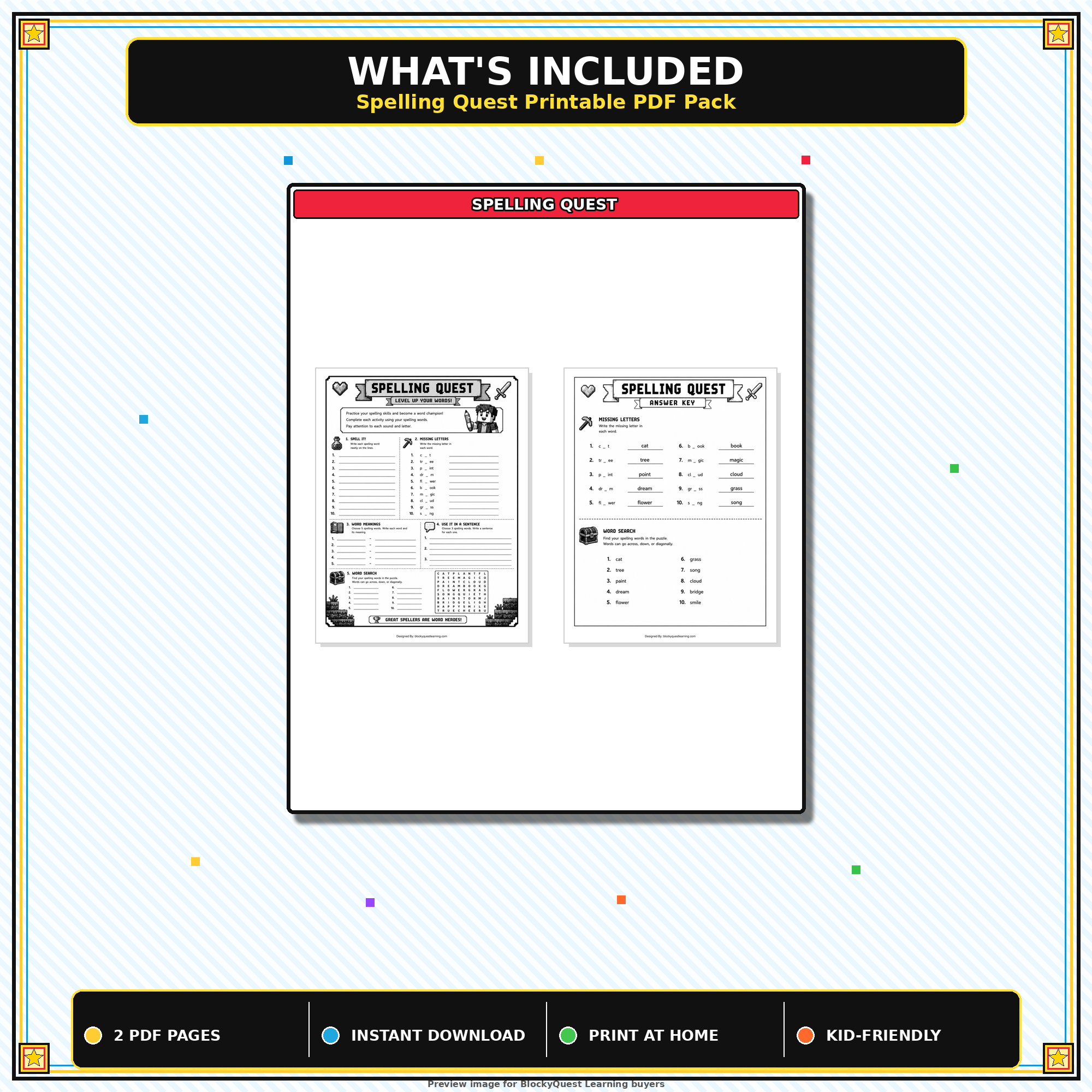 Spelling Practice Worksheet
